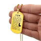 Psalm 23 Chinese Necklace Dog Tag Stainless Steel or 18k Gold w 24" Chain-Express Your Love Gifts