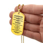 Ten Commandments German 10 Gebote Halskette Necklace Dog Tag Stainless Steel or 18k Gold w 24" Chain-Express Your Love Gifts
