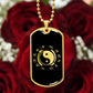 Yin Yang Dog Tag Necklace - Symbol of Harmony and Strength Dog Tag Stainless Steel or 18k Gold w 24" Chain-Express Your Love Gifts