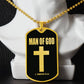 Man of God 1 Timothy 6 Necklace Dog Tag Stainless Steel or 18k Gold w 24" Chain-Express Your Love Gifts