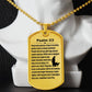 Psalm 23 Polish Psalm Dawida Necklace Dog Tag Stainless Steel or 18k Gold w 24" Chain-Express Your Love Gifts