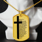 Lord's Prayer German Vater Unser Necklace Dog Tag Stainless Steel or 18k Gold w 24" Chain-Express Your Love Gifts