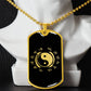 Yin Yang Dog Tag Necklace - Symbol of Harmony and Strength Dog Tag Stainless Steel or 18k Gold w 24" Chain-Express Your Love Gifts