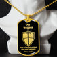 Isaiah 54:17 No Weapon Necklace Dog Tag Stainless Steel or 18k Gold w 24" Chain-Express Your Love Gifts