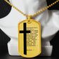 Lord's Prayer Chinese Necklace Dog Tag Stainless Steel or 18k Gold w 24" Chain-Express Your Love Gifts