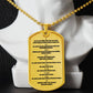 Ten Commandments German 10 Gebote Halskette Necklace Dog Tag Stainless Steel or 18k Gold w 24" Chain-Express Your Love Gifts