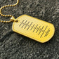 Ten Commandments Tagalog Sampung Utos Necklace Dog Tag Stainless Steel or 18k Gold w 24" Chain-Express Your Love Gifts