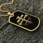 Man of God Cross Timothy Necklace Dog Tag Stainless Steel or 18k Gold w 24" Chain-Express Your Love Gifts