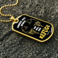 Psalm 91 Refuge Under His Wings Necklace Dog Tag Stainless Steel or 18k Gold w 24" Chain-Express Your Love Gifts