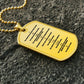Ten Commandments English Necklace Dog Tag Stainless Steel or 18k Gold w 24" Chain-Express Your Love Gifts