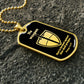 Isaiah 54:17 No Weapon Necklace Dog Tag Stainless Steel or 18k Gold w 24" Chain-Express Your Love Gifts