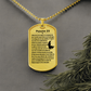 Psalm 23 French Psaume 23 Necklace Dog Tag Stainless Steel or 18k Gold w 24" Chain-Express Your Love Gifts