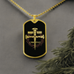 Man of God Cross Timothy Necklace Dog Tag Stainless Steel or 18k Gold w 24" Chain-Express Your Love Gifts