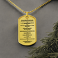 Ten Commandments German 10 Gebote Halskette Necklace Dog Tag Stainless Steel or 18k Gold w 24" Chain-Express Your Love Gifts