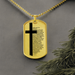 Lord's Prayer German Vater Unser Necklace Dog Tag Stainless Steel or 18k Gold w 24" Chain-Express Your Love Gifts