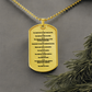 Ten Commandments English Necklace Dog Tag Stainless Steel or 18k Gold w 24" Chain-Express Your Love Gifts