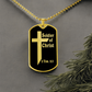 Soldier of Christ 2 Tim 2 3 Necklace Dog Tag Stainless Steel or 18k Gold w 24" Chain-Express Your Love Gifts
