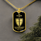 Isaiah 54:17 No Weapon Necklace Dog Tag Stainless Steel or 18k Gold w 24" Chain-Express Your Love Gifts