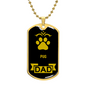 Pug Dad Dog Necklace Stainless Steel or 18k Gold Dog Tag W 24" Dog Owner Lover-Express Your Love Gifts