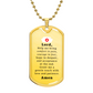 Nurse's Prayer Necklace Stainless Steel or 18k Gold Dog Tag 24" Chain-Express Your Love Gifts