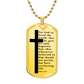 Everlasting Life John 3:16 Necklace Stainless Steel or 18k Gold Dog Tag W 24"-Express Your Love Gifts