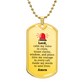 Dispatcher's Prayer Necklace Stainless Steel or 18k Gold Dog Tag 24" Chain-Express Your Love Gifts