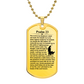 Psalm 23 English Necklace Dog Tag Stainless Steel or 18k Gold w 24" Chain-Express Your Love Gifts