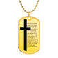 Lords Prayer Polish Ojcze Nasz Necklace Dog Tag Stainless Steel or 18k Gold w 24" Chain-Express Your Love Gifts