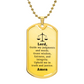Judge and Lawyer's Prayer Necklace Stainless Steel or 18k Gold Dog Tag 24" Chain-Express Your Love Gifts
