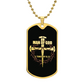 Man of God Cross Timothy Necklace Dog Tag Stainless Steel or 18k Gold w 24" Chain-Express Your Love Gifts