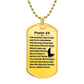 Psalm 23 Polish Psalm Dawida Necklace Dog Tag Stainless Steel or 18k Gold w 24" Chain-Express Your Love Gifts
