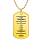 Ten Commandments Polish Przykazań Bożych Necklace Dog Tag Stainless Steel or 18k Gold w 24" Chain-Express Your Love Gifts