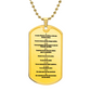 Ten Commandments French Dix Commandements Necklace Dog Tag Stainless Steel or 18k Gold w 24" Chain-Express Your Love Gifts