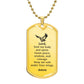 Veteran's Prayer Necklace Stainless Steel or 18k Gold Dog Tag 24" Chain-Express Your Love Gifts