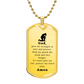 Police Officer's Prayer Necklace Stainless Steel or 18k Gold Dog Tag 24" Chain-Express Your Love Gifts