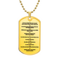 Ten Commandments German 10 Gebote Halskette Necklace Dog Tag Stainless Steel or 18k Gold w 24" Chain-Express Your Love Gifts