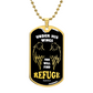Psalm 91 Refuge Under His Wings Necklace Dog Tag Stainless Steel or 18k Gold w 24" Chain-Express Your Love Gifts