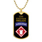 20th Engineer Brigade Necklace Dog Tag Stainless Steel or 18k Gold 24" Chain-Express Your Love Gifts