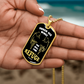 Psalm 91 Refuge Under His Wings Necklace Dog Tag Stainless Steel or 18k Gold w 24" Chain-Express Your Love Gifts
