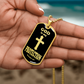 God is My Protection Psalm 91 Necklace Dog Tag Stainless Steel or 18k Gold w 24" Chain-Express Your Love Gifts