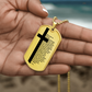 Lord's Prayer German Vater Unser Necklace Dog Tag Stainless Steel or 18k Gold w 24" Chain-Express Your Love Gifts