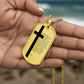 Lord's Prayer Necklace Dog Tag Stainless Steel or 18k Gold w 24" Chain-Express Your Love Gifts