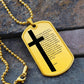 Lord's Prayer Necklace Dog Tag Stainless Steel or 18k Gold w 24" Chain-Express Your Love Gifts