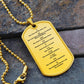 Ten Commandments Italian Dieci Comandamenti Necklace Dog Tag Stainless Steel or 18k Gold w 24" Chain-Express Your Love Gifts