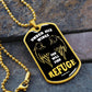 Psalm 91 Refuge Under His Wings Necklace Dog Tag Stainless Steel or 18k Gold w 24" Chain-Express Your Love Gifts