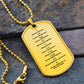 Ten Commandments Tagalog Sampung Utos Necklace Dog Tag Stainless Steel or 18k Gold w 24" Chain-Express Your Love Gifts