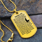 Psalm 23 Portuguese Salmo 23 Necklace Dog Tag Stainless Steel or 18k Gold w 24" Chain-Express Your Love Gifts