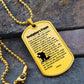 Firefighter's Prayer Dogtag Necklace Dog Tag Stainless Steel or 18k Gold w 24" Chain-Express Your Love Gifts