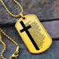 Lord's Prayer German Vater Unser Necklace Dog Tag Stainless Steel or 18k Gold w 24" Chain-Express Your Love Gifts