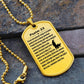 Psalm 23 Polish Psalm Dawida Necklace Dog Tag Stainless Steel or 18k Gold w 24" Chain-Express Your Love Gifts